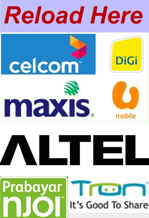 Get Telco Reload From Terazone IT Centre. Tel:084-342819 Want To Reload Your Malaysia Telco Lines